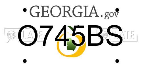 O745BS Georgia License Plate