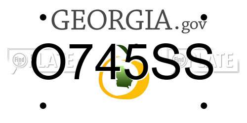 O745SS Georgia License Plate