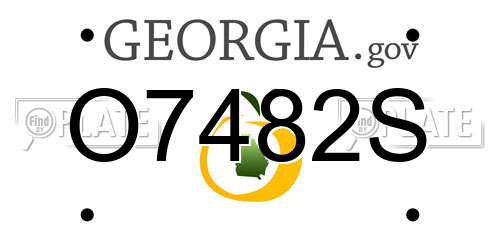 O7482S Georgia License Plate