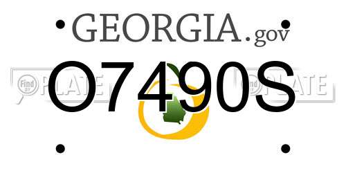 O7490S Georgia License Plate