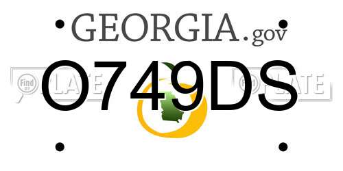 O749DS Georgia License Plate