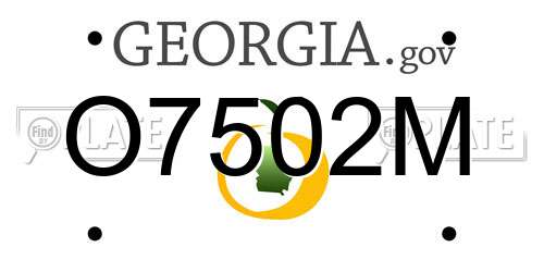 O7502M Georgia License Plate