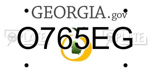 O765EG Georgia License Plate