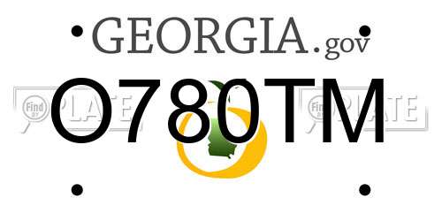O780TM Georgia License Plate