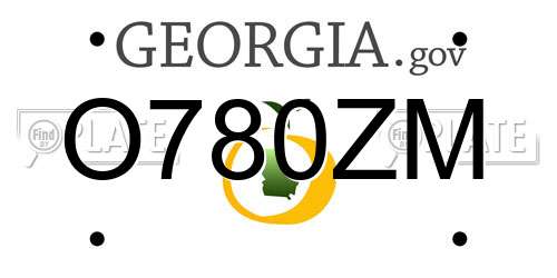 O780ZM Georgia License Plate