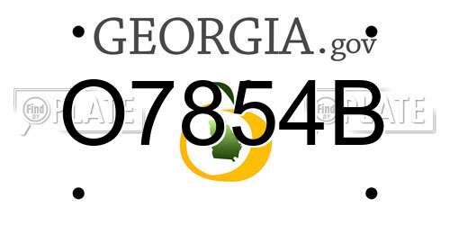 O7854B Georgia License Plate