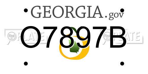 O7897B Georgia License Plate