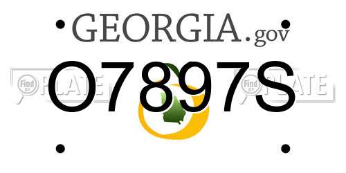 O7897S Georgia License Plate