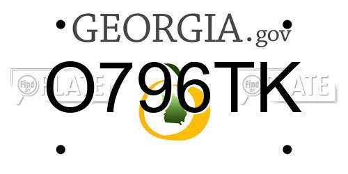 O796TK Georgia License Plate