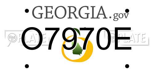 O7970E Georgia License Plate