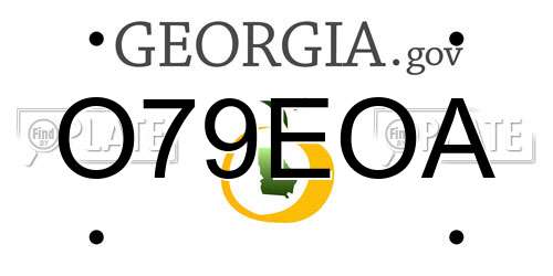 O79EOA Georgia License Plate