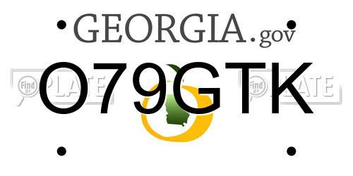 O79GTK Georgia License Plate