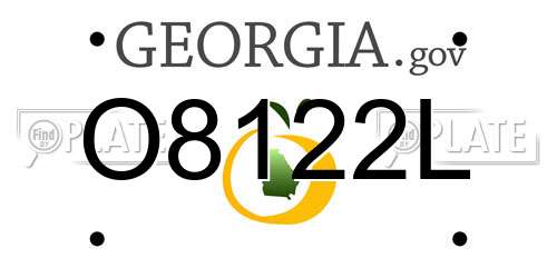 O8122L Georgia License Plate