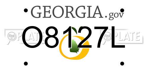 O8127L Georgia License Plate
