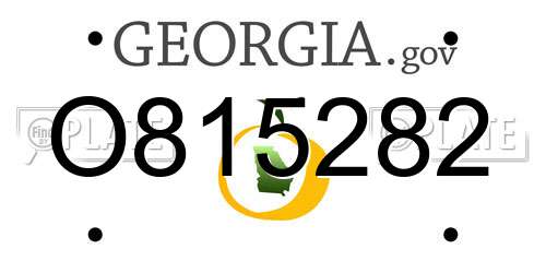 O815282 Georgia License Plate