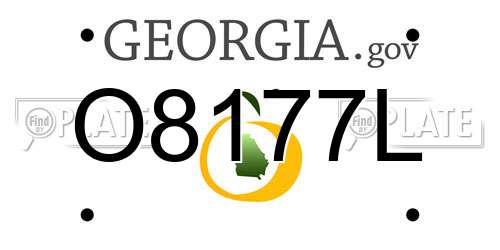 O8177L Georgia License Plate