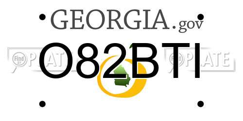 O82BTI Georgia License Plate