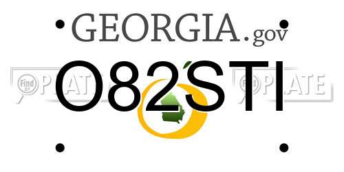 O82STI Georgia License Plate