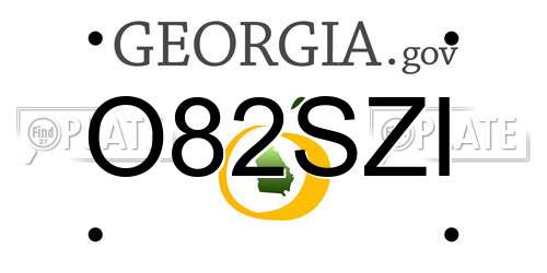 O82SZI Georgia License Plate