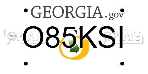 O85KSI Georgia License Plate