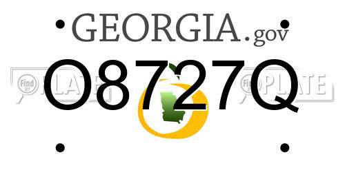 O8727Q Georgia License Plate