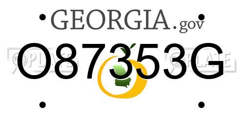 O87353G Georgia License Plate