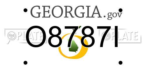 O8787I Georgia License Plate