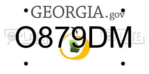 O879DM Georgia License Plate