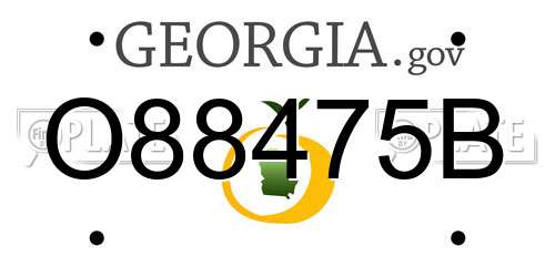 O88475B Georgia License Plate