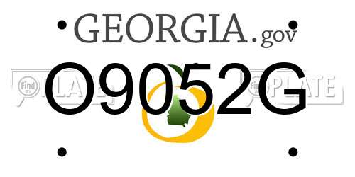 O9052G Georgia License Plate