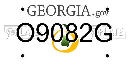 O9082G Georgia License Plate
