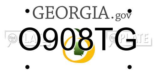 O908TG Georgia License Plate