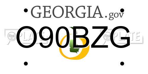 O90BZG Georgia License Plate