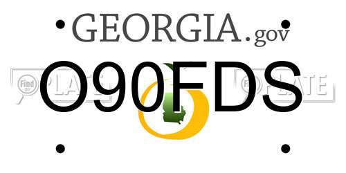 O90FDS Georgia License Plate