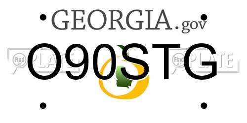 O90STG Georgia License Plate