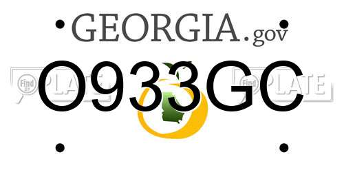 O933GC Georgia License Plate