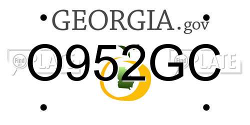 O952GC Georgia License Plate