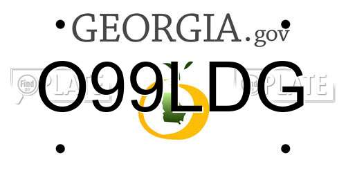 O99LDG Georgia License Plate