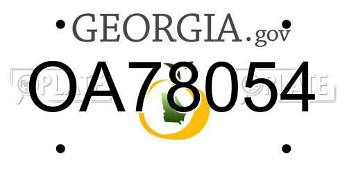 OA78054 Georgia License Plate
