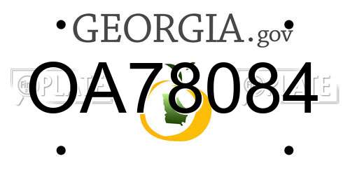 OA78084 Georgia License Plate