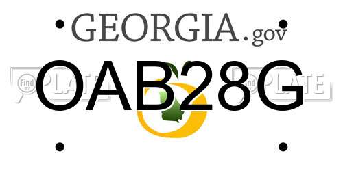 OAB28G Georgia License Plate