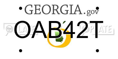OAB42T Georgia License Plate