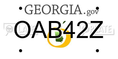 OAB42Z Georgia License Plate