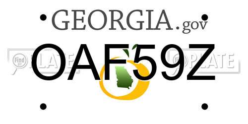 OAF59Z Georgia License Plate