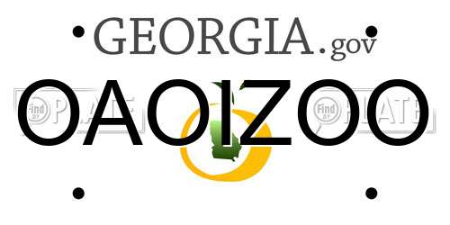OAOIZOO Georgia License Plate
