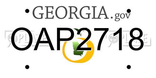 OAP2718 Georgia License Plate