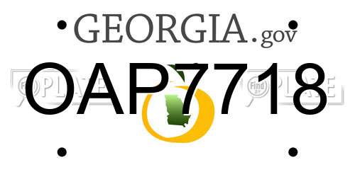 OAP7718 Georgia License Plate