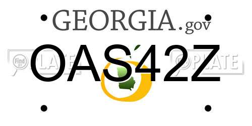 OAS42Z Georgia License Plate