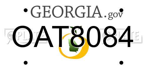 OAT8084 Georgia License Plate