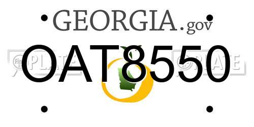 OAT8550 Georgia License Plate